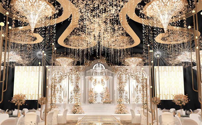 洛浦花木兰喜事汇金色大厅效果展示